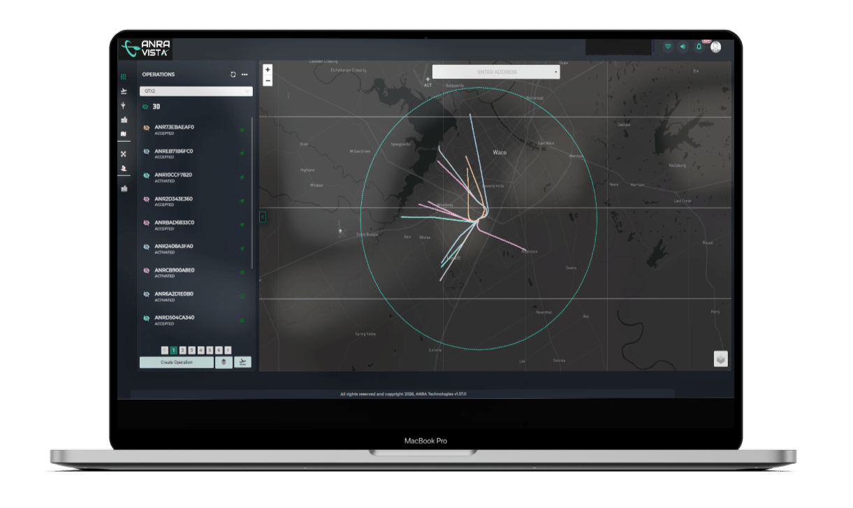 ANRA lance VISTA, une interface de lecture du trafic drone partagé