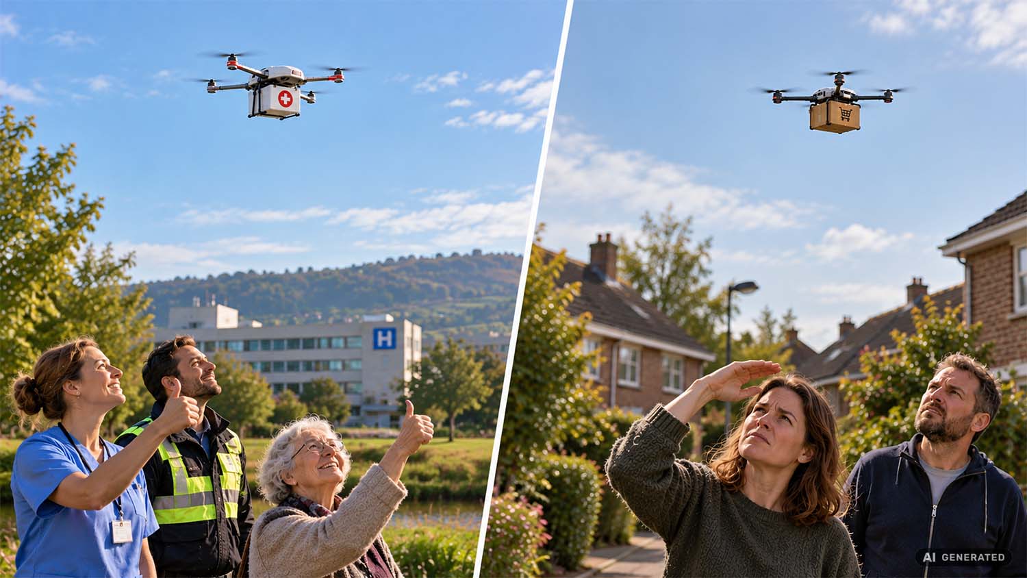 Royaume-Uni : un rapport alerte sur le medical washing dans la livraison par drone