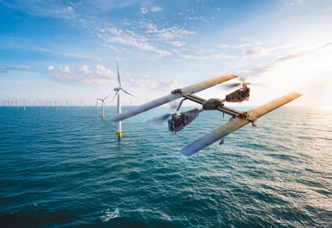 SKYRELL : un drone français pour inspecter les éoliennes en mer depuis la côte